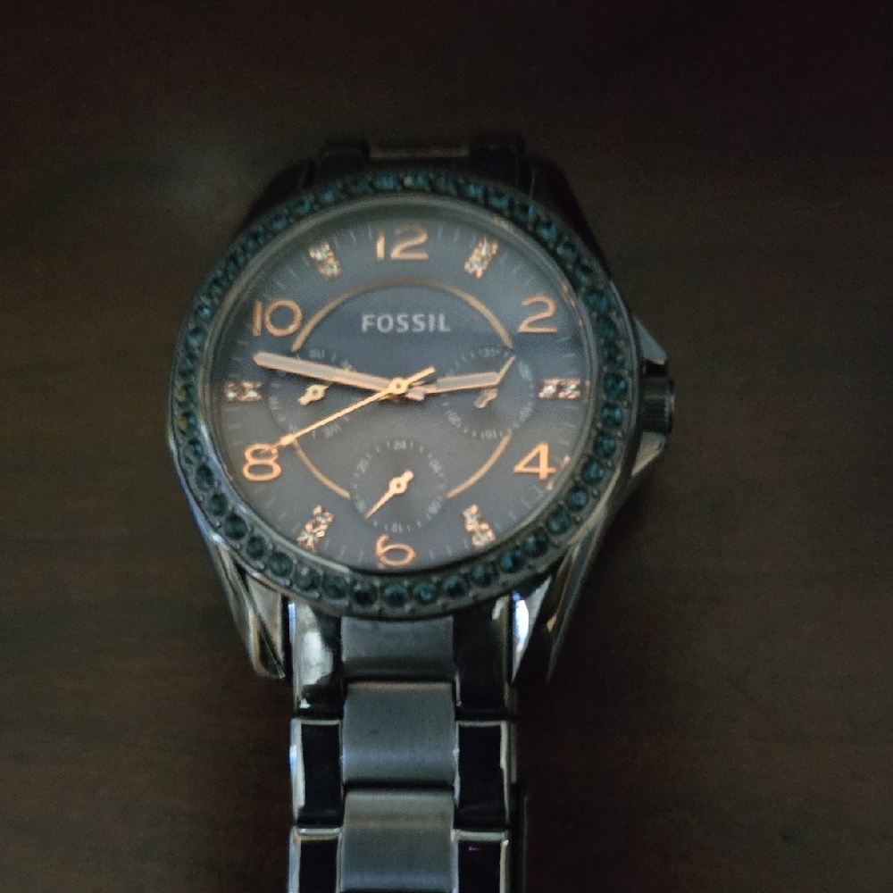 Fossil Black and Gold-Tone Watch